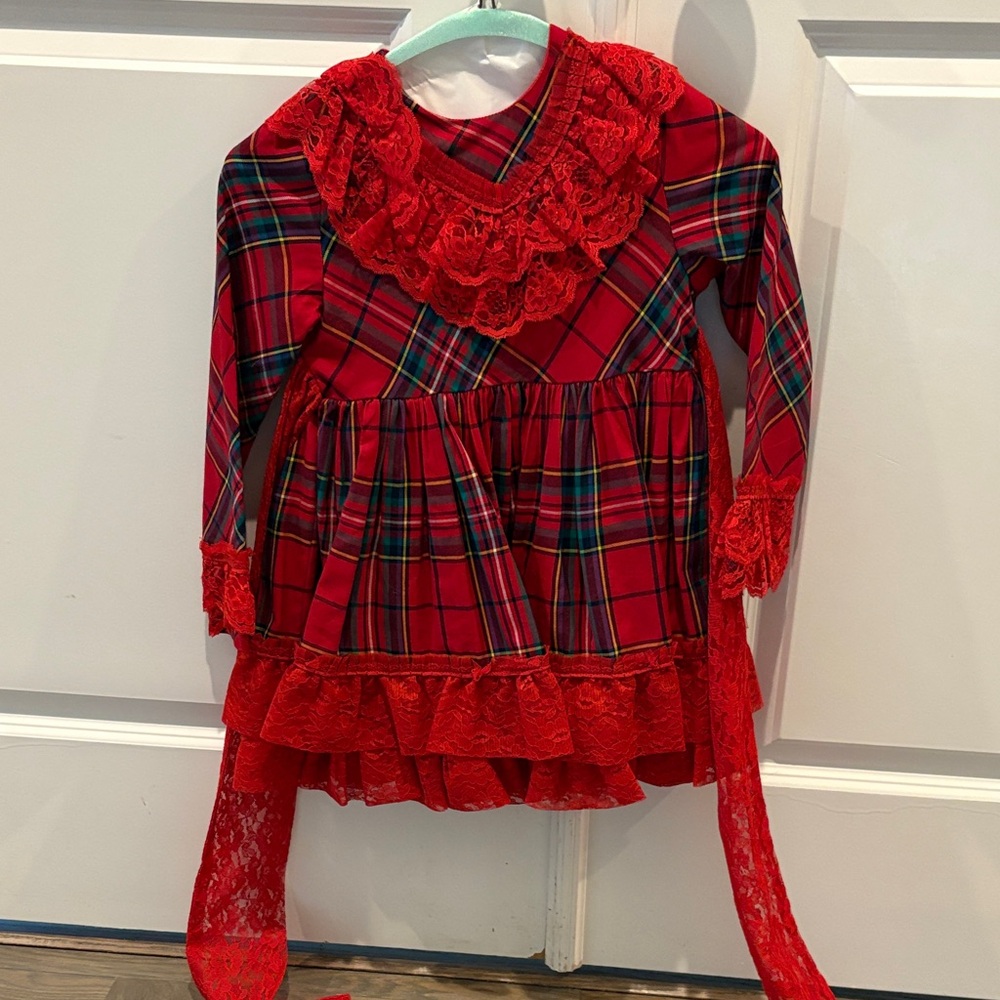Girls vintage style Christmas holiday dress size 6 by Pettigirl